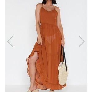 BRAND NEW Nasty Gal Breezy Sheer Dress